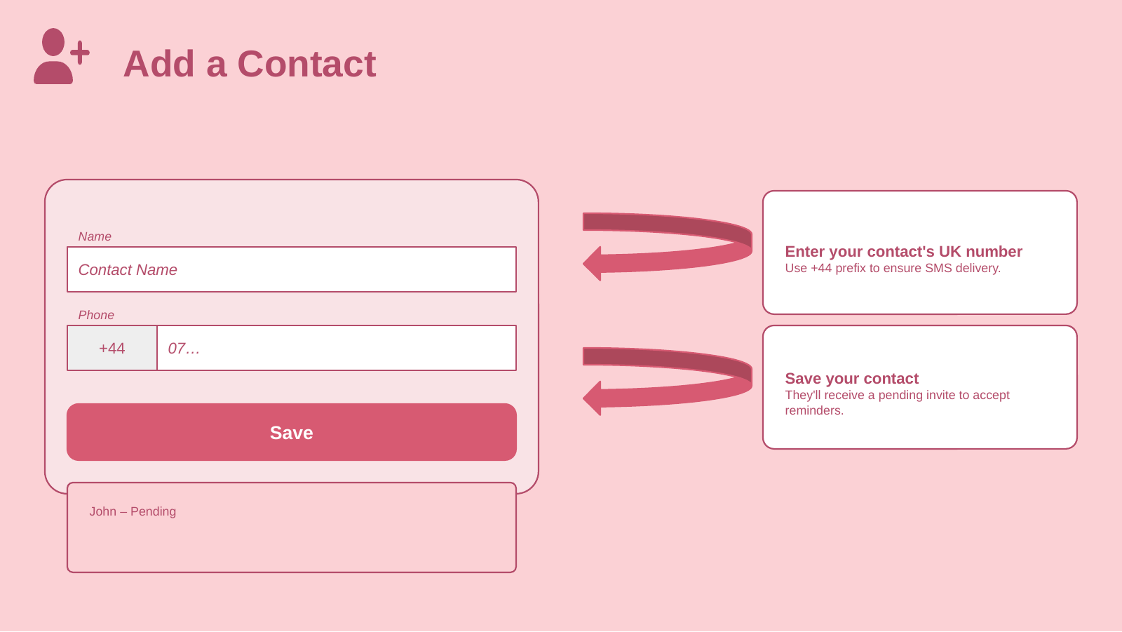 Add Contact slide