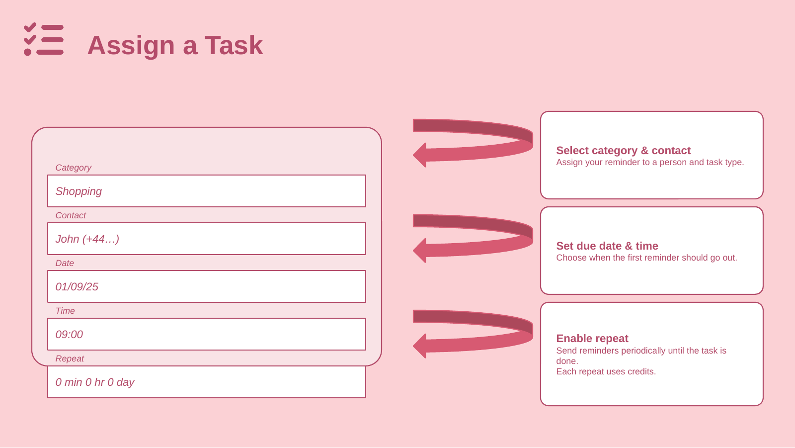 Assign Task slide